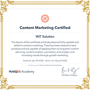 Content Marketing Certificate